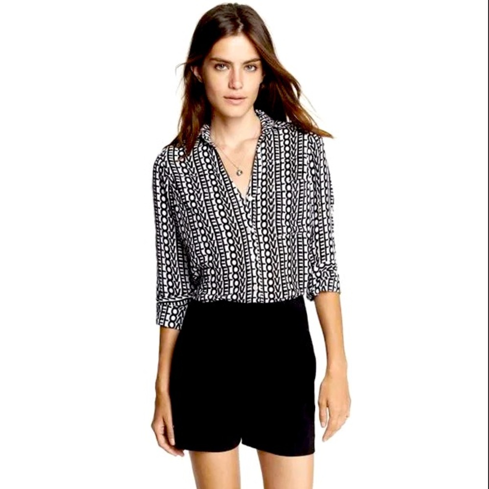 Express Portofino LOVE button front shirt